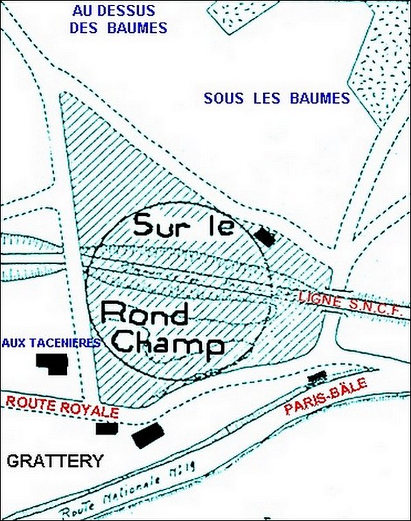 Le lieu-dit sur le rond champ