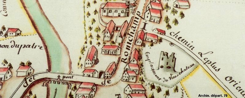Vue de Ronchamp en 1749