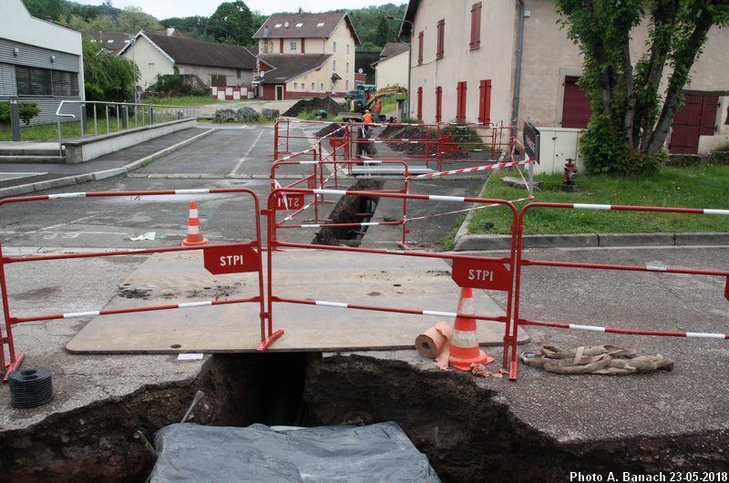 Tranchée et passage piétons