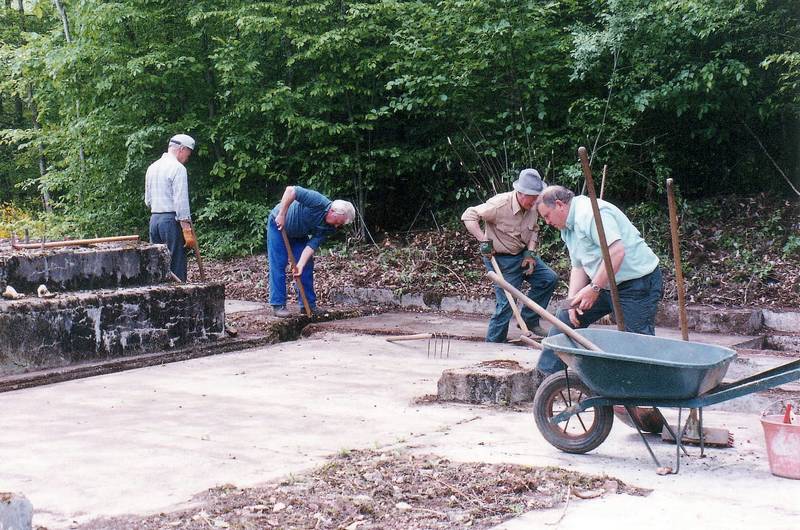 Nettoyage du vieux béton