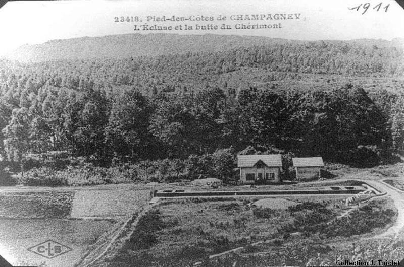 Le site de l'écluse vers 1910