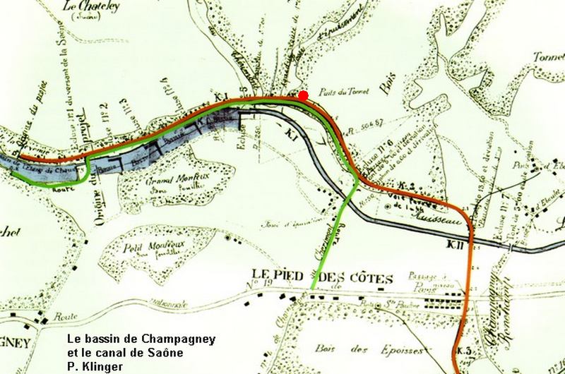 Le plan du projet d'écluses