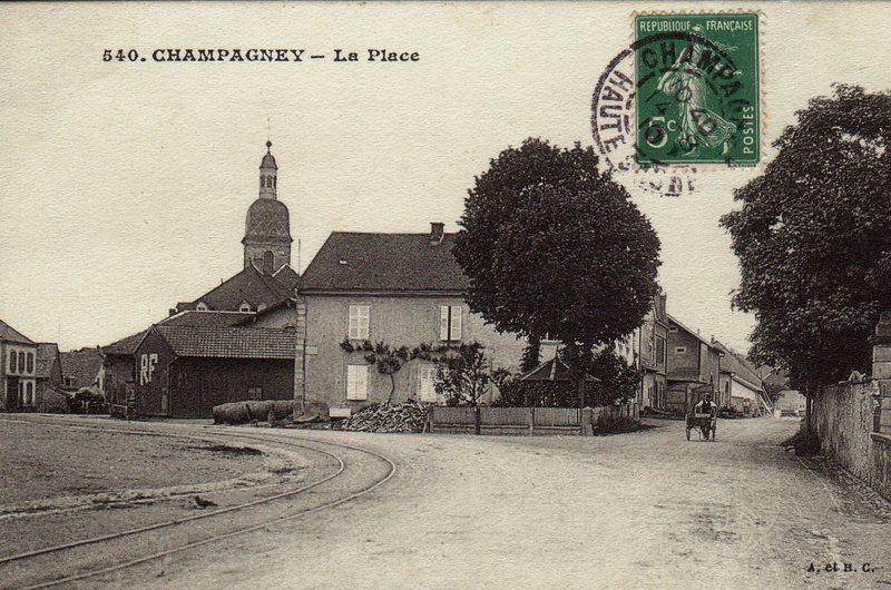 Voie du tram à Champagney