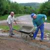 Mise en place du béton