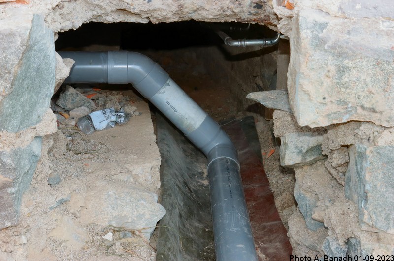 Connection tuyau évacuation