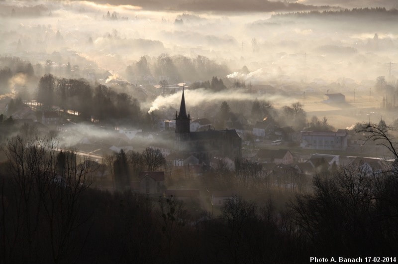 Ronchamp dans le brouillard