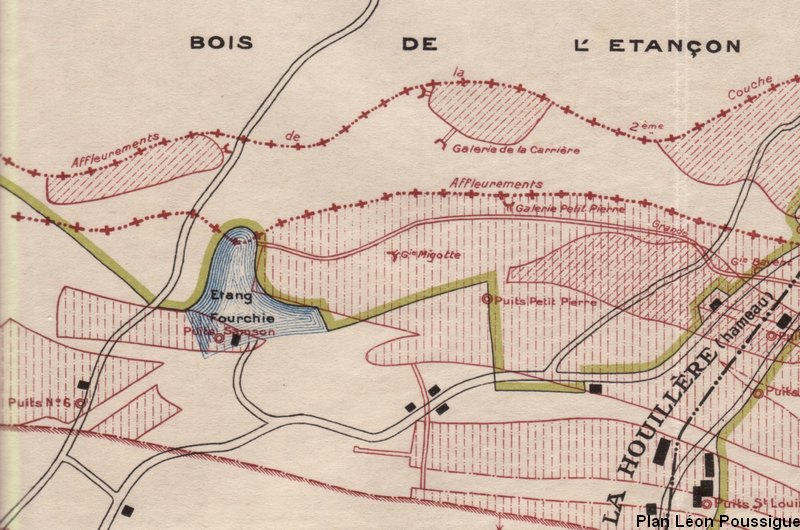 Plan de l'étang Fourchie