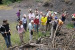 Le groupe vers le terril sainte-pauline