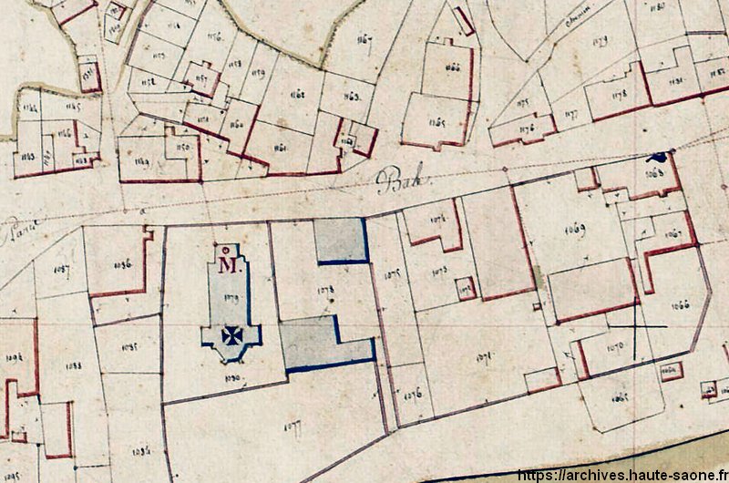 Plan de Ronchamp en 1833