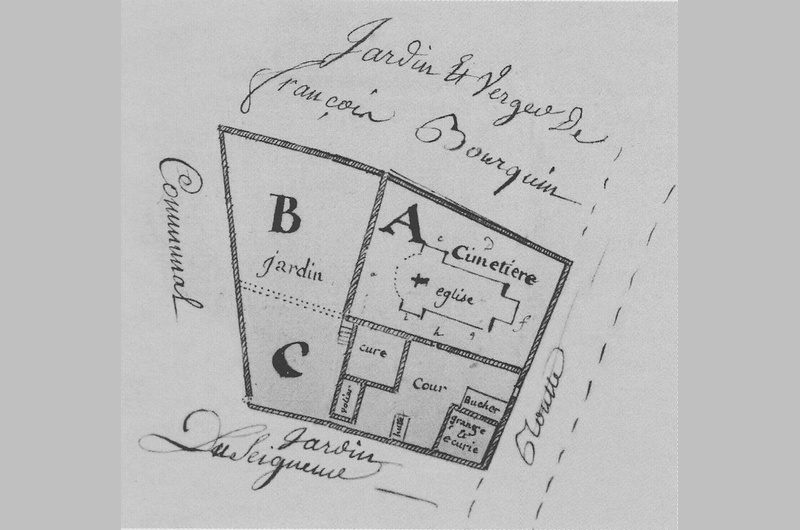 Plan de l'église en 1741
