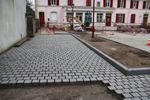 Mise en place des pavés
