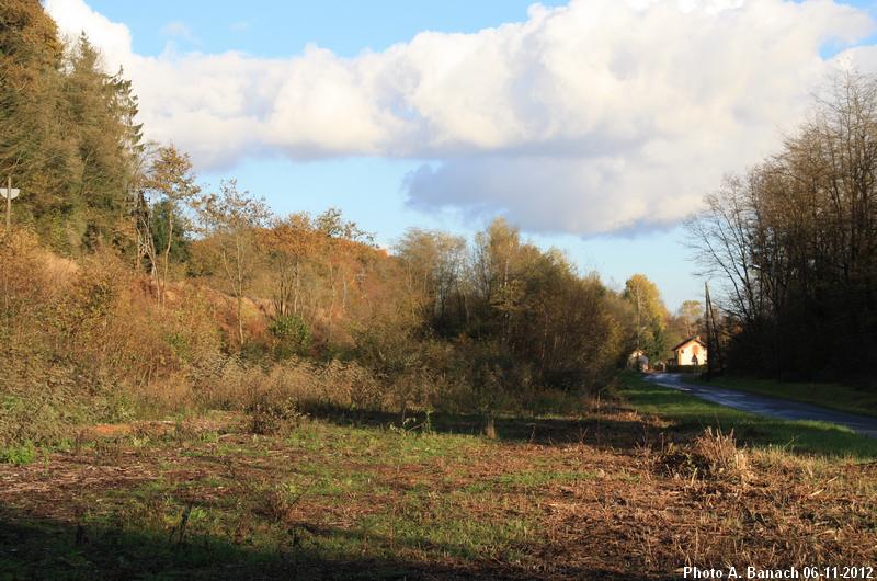 L'emplacement de l'ancienne gare houillère