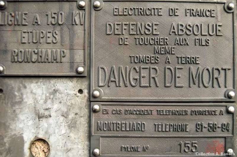 Plaque pylône EDF