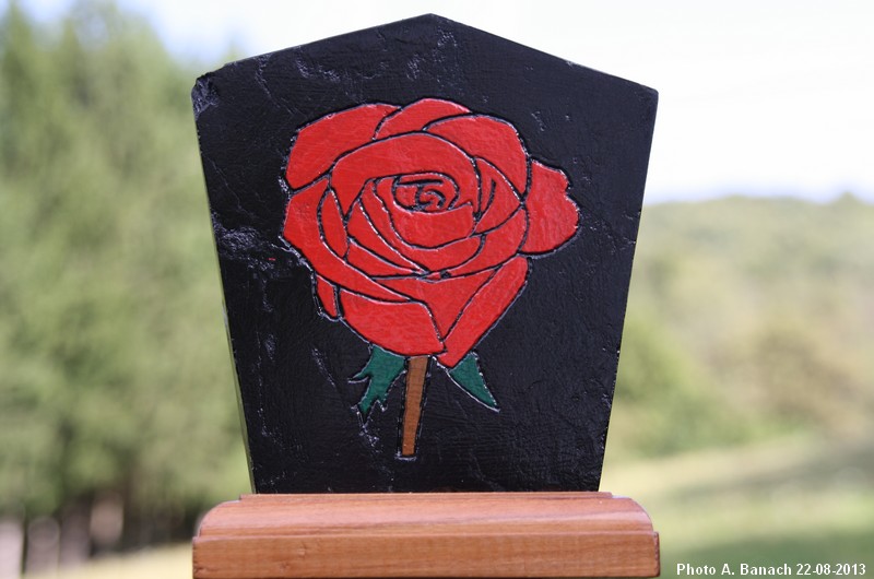 Une rose gravée