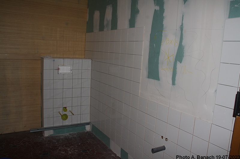 Faîence dans les toilettes