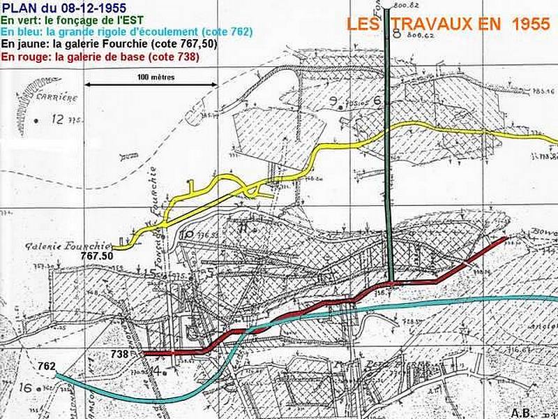 Plan des travaux en 1955