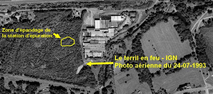 Début du feu de terril