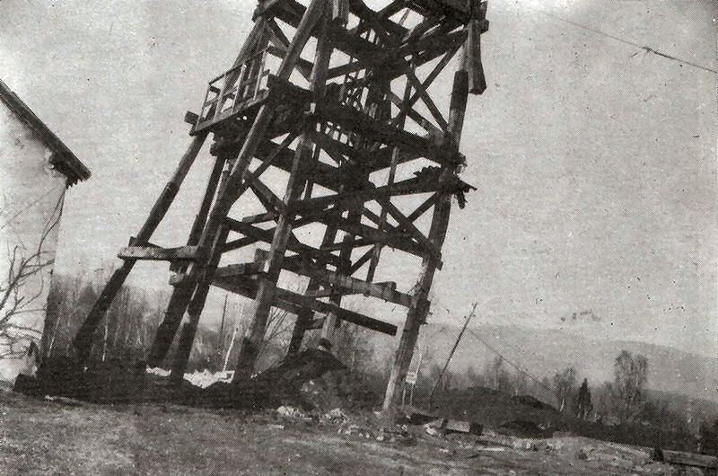 Abattage du chevalement