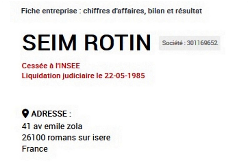 Liquidation Seim Rotin