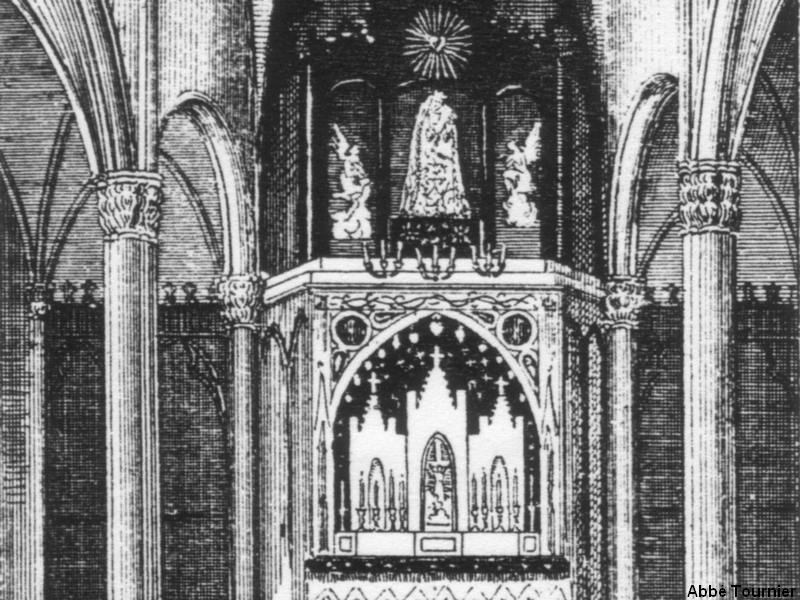 L'autel de la chapelle Vauchot vers 1880