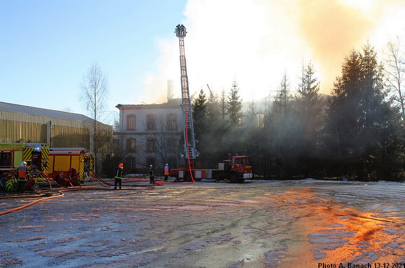 Vue générale  de l'incendie